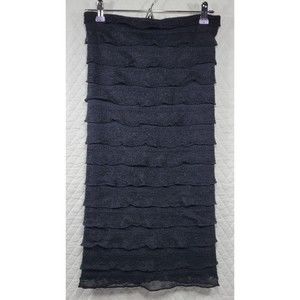 Vixen Women's Bodycon Tube Dress Ruffled Strapless Short Black Clubwear Dress